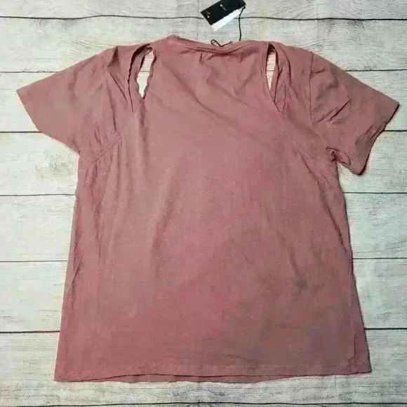 Joe's jeans NWT pink carlisia cut out tee medium - Picture 5 of 8